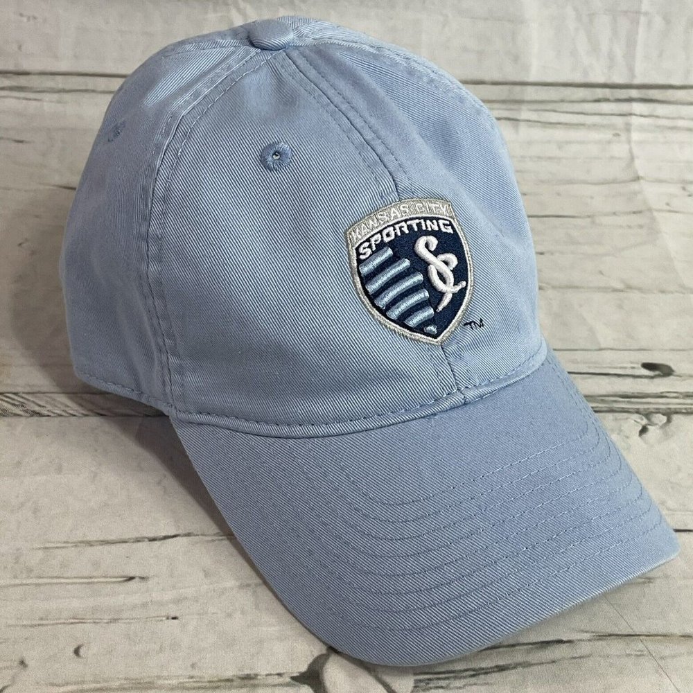Sporting KC Kansas City Adidas Baby Blue Strapback Embroidered Hat Cap - EUC